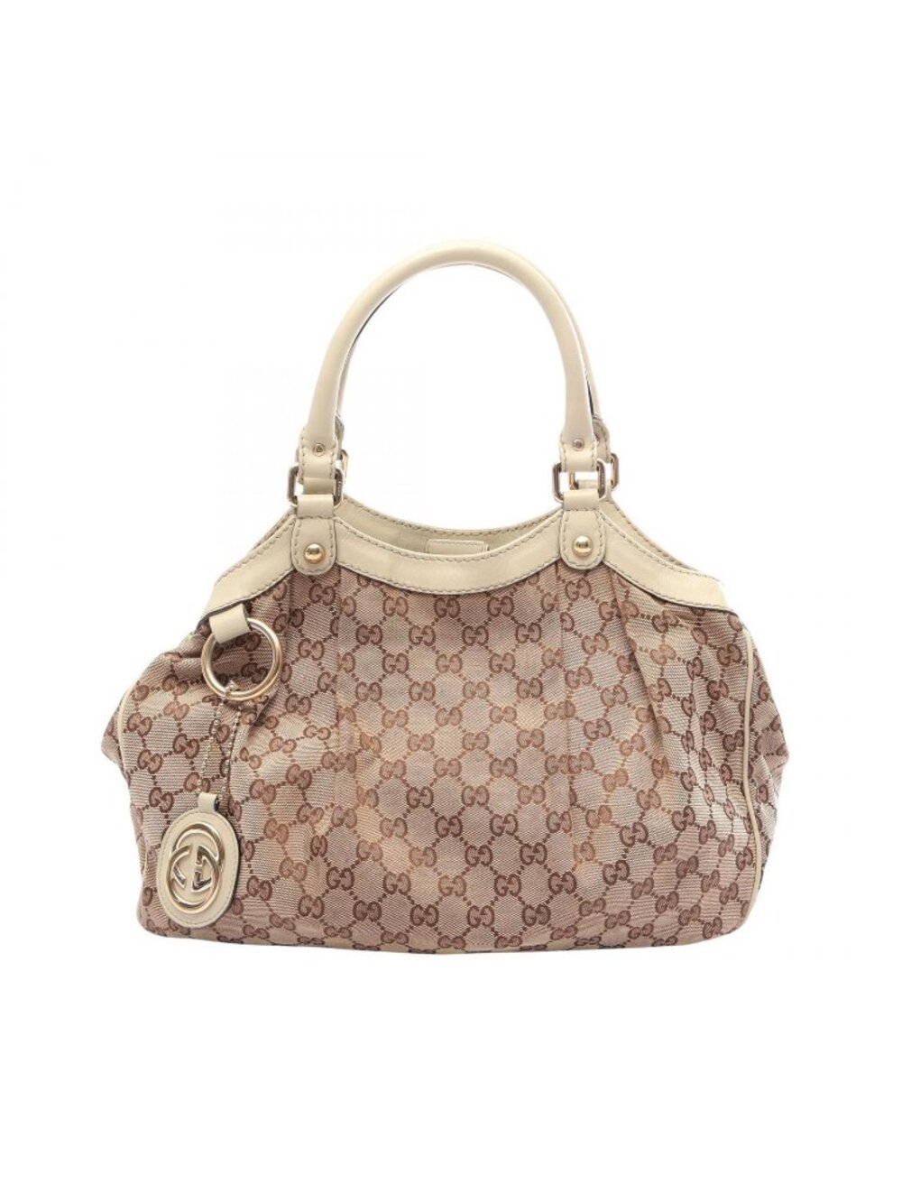 Gucci Handbag GG Canvas Beige Ivory Tote